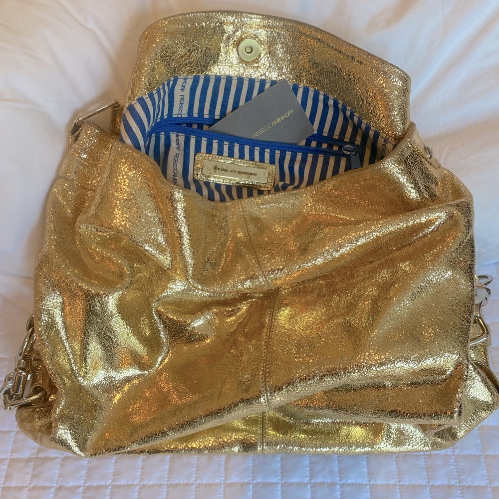 Rebecca Minkoff gold crackle purse